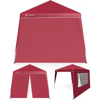CASARIA Faltpavillon Capri Rot 3x3m inkl 2 Seitenwänden UV-Schutz