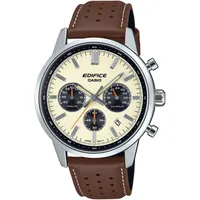 Casio Edifice Chronograph Herrenuhr mit Lederband