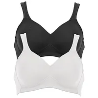 Anita BH ohne Bügel Twin in Schwarz Weiss |