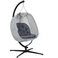Outsunny Hängesessel - 126Lx90Wx180Hcm - Grau