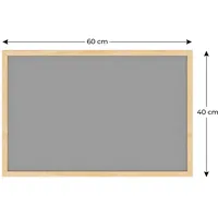 ALLboards Filztafel mit Holzrahmenn cm, Grau