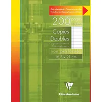 Clairefontaine 5x Klausurbogen 16,5x21cm 200 Seiten liniert Weiß 593C