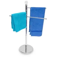 Relaxdays Handtuchständer 3-armig Silber