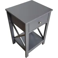 Hti-Living Nachttisch Hayet Grau 2er-Set