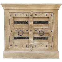 SIT Möbel Waschbeckenunterschrank SIT "Daipur", beige (natur, antikgrau), B:66cm