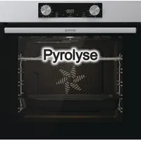 Gorenje BOP6737E02XK Einbaubackofen mit Pyrolyse, 77l , schwarz, 60cm