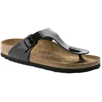 Birkenstock Gizeh Birko-Flor Women's Patent Black Sandals - Schwarz