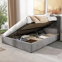 SOFTWEARY Stauraumbett, 140x200 cm, Bettgestell mit Aufbewahrung, Doppelbett, Polsterbett