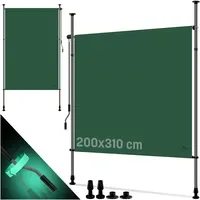 Kesser Windschutz Klemmmarkise 200 x 310 cm Dunkelgrün