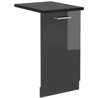 Vicco Geschirrspülblende R-Line, 45 cm, AP Anthrazit Hochglanz/Anthrazit,