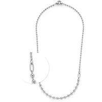 LEONARDO Halskette Clip & Mix Dotty Silber Edelstahl 60-61,3