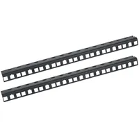 HMF 66808-02 Rackschiene für Serverschrank, 8U, 10 Zoll, Schwarz