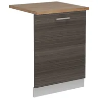 Vicco Geschirrspülblende R-Line, 60 cm, AP Eiche, Edelgrau/Weiß