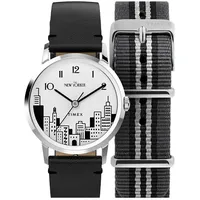 Timex New Yorker Marlin Handaufzug 34mm 3ATM Uhr TWG066100