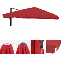 MCW Ersatz-Bezug für Luxus-Ampelschirm MCW-A96 mit Flap, Sonnenschirmbezug Ersatzbezug,