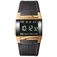 JUNGHANS 26/7302.00 Funk-Herrenuhr Mega 1000 Schwarz/Goldfarben LE