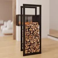 Hago Kaminholzregal 40x100x25cm Feuerholzregal Brennholz Ständer Ablage Lager