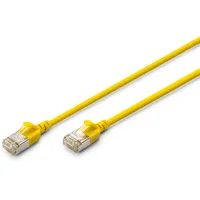 Digitus CAT 6A F-FTP Slim Patchkabel, 0,5m, Gelb