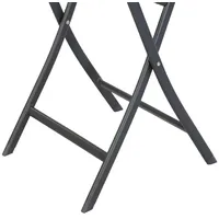 Mojawo Bistrotisch Klapptisch Gartentisch Gartentisch Glas Metall Ø60xH72cm