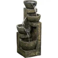 Outsunny Gartenbrunnen Schwarz,