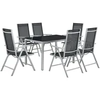 Juskys Milano Set 7-tlg. silbergrau
