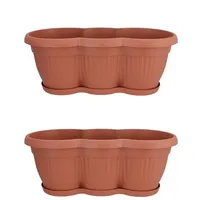 Hti-Living Blumenkasten 40 x 17 x 19 cm Orange