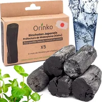Orinko Kishu Binchotan x5 – Natürlicher Aktivkohlefilter Wasser –