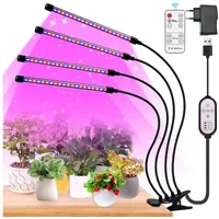 Jibenhome Pflanzenlampe Vollspektrums Pflanzenlicht, Dimmbar Wachstumslicht für Zimmerpflanzen, Doppelkopf,