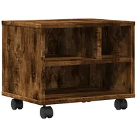 VidaXL Druckerständer mit Rollen Räuchereiche 41x32x34,5 cm