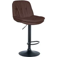 CLP Barhocker Laurel Stoff braun/Metall matt schwarz