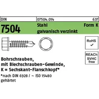 Reyher DIN 7504/ISO 15480 Form K 4,8x25 Stahl galvanisch