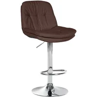 CLP Barhocker Laurel Stoff braun/Metall in Chromoptik