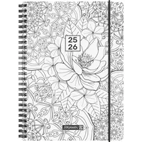 Brunnen Schülerkalender ZENart Juli 2025 - Dezember 2026 schwarz/weiß