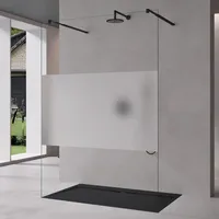 Mai&Mai Mai & Mai Duschwand Duschabtrennung 2 Schwarze Haltestange