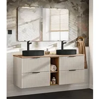 Lomadox ADELAIDE-56 2-tlg. Kaschmir und Eiche