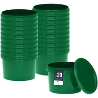 Benbow Eimer mit Deckel 10L x20 Grün - lebensmittelecht,