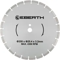 Eberth Diamanttrennscheibe mit 350mm Durchmesser 25,4mm Bohrung 3,2mm Stärke