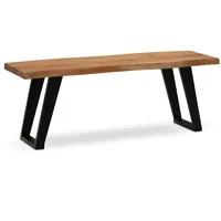 KADIMA DESIGN Garderobenbank 120x40x45,5 cm Massivholz / Metall mit