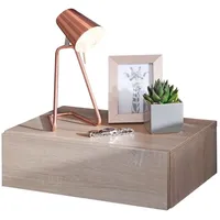 KADIMA DESIGN Nachtkonsole ZADAR für Wandmontage 46x15x30cm Nachttisch Holz,