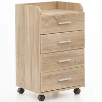 KADIMA DESIGN Rollcontainer WL5.749 40x70,5x33cm Sonoma Schreibtisch-Container Rollschrank 4