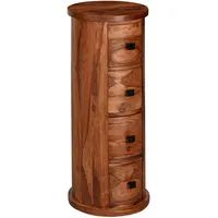 KADIMA DESIGN Design Sideboard Massivholz 35x85x35 cm, Schränkchen mit