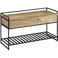 KADIMA DESIGN Sitzbank mit Stauraum 90x52x38 cm Massivholz /