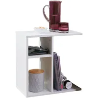 KADIMA DESIGN Beistelltisch 50x50x30 cm Holz Weiß | Gr.: