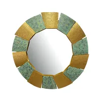 KADIMA DESIGN Wandspiegel Gold, Glas, Rund, 63x63x4 cm Spiegel,