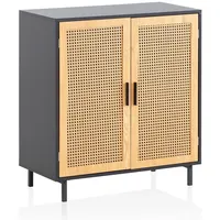 KADIMA DESIGN Sideboard 80x86,5x40 cm Kommode mit Wiener Geflecht,