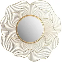 KADIMA DESIGN Wandspiegel Gold, Glas, Rund, 77x77x3 cm Spiegel,