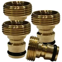 Rosenstein & Söhne 4er-Set Wasserhahn-Schlauchadapter, mit 3/4"- und 1/2"-Gewinde