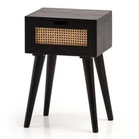 KADIMA DESIGN Nachtkonsole Mango Massivholz / Rattan 40x60x30 cm