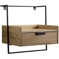 KADIMA DESIGN Nachtkonsole für Wandmontage 44x45x35 cm Mango Massivholz