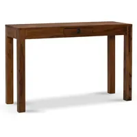 KADIMA DESIGN Schreibtisch 118x40x76 cm Sheesham massiv / Braun